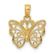 10K Cut-Out Small Butterfly Charm
