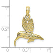10K Textured Hummingbird Flying Charm