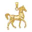 10K 3-D Polished Horse Charm