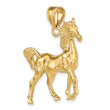 10K 3-D Polished Horse Charm