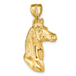 10K 3-D Polished Horse Head Charm