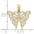 10K Butterfly Charm