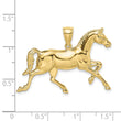 10K 2-D Polished Horse Charm