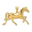 10K 2-D Polished Horse Charm