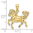 10K 2-D Horse Charm