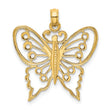 10K Cut-Out Butterfly Charm