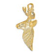 10K 3-D Textured Deer Head Charm