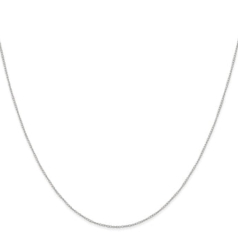 10k White Gold .42mm Carded Curb Chain