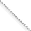 10k White Gold .42mm Carded Curb Chain