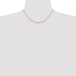 10k  Rose Gold .6 mm Carded Cable Rope Chain