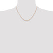10k  Rose Gold .6 mm Carded Cable Rope Chain