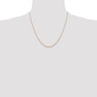 10k  Rose Gold .6 mm Carded Cable Rope Chain