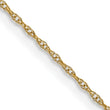 10k .6 mm Carded Cable Rope Chain - Birthstone Company