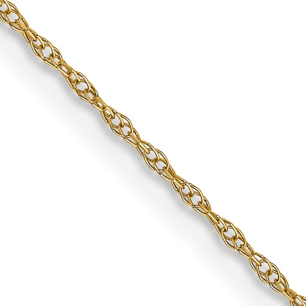 10k .6 mm Carded Cable Rope Chain - Birthstone Company