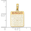 10K w/ Enamel Bingo Card Charm