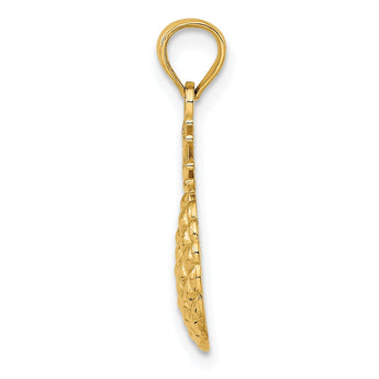 10K Textured Pineapple Charm