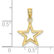 10k Cut-out Star Charm