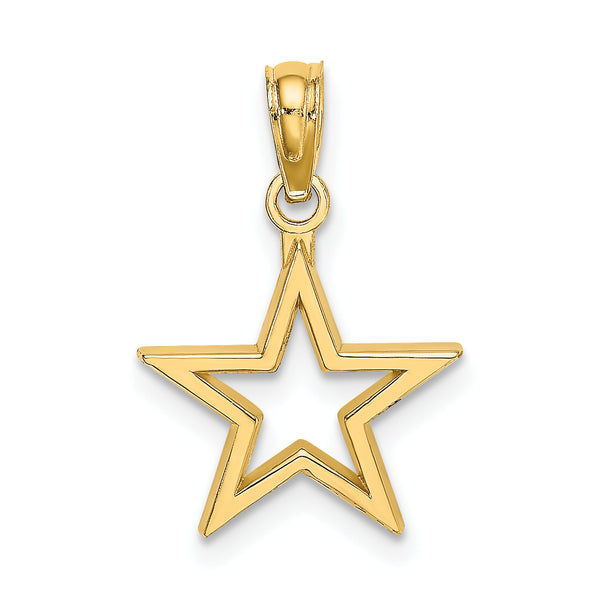 10k Cut-out Star Charm