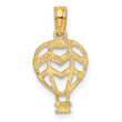 10K Cut-Out Flat Hot Air Balloon Charm