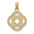 10K Small Celtic Eternity Knot Circle Charm