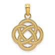 10K Small Celtic Eternity Knot Circle Charm