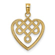 10K Small Celtic Knot Heart Charm