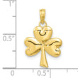 10K 3-Leaf Clover Charm
