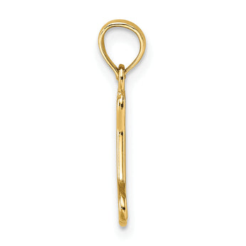 10K Cut-Out  Polished Mini Dog Bone Charm