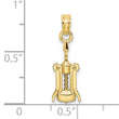 10K Wine Opener Charm