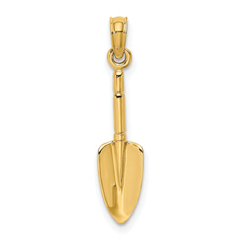 10K 3-D  Trowel Garden Tool Charm