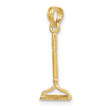 10K 3-D Landscape Rake Garden Tool Charm