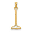 10K 3-D Landscape Rake Garden Tool Charm
