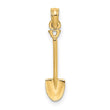 10K 3-D Polished Shovel Garden Tool Charm