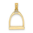 10K 3-D Polish Small Horse Stirrup Charm