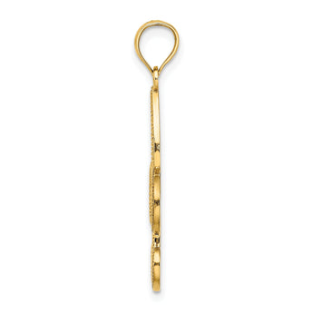 10k Fleur De Lis Pendant