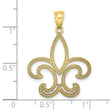 10k Fleur De Lis Pendant