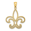 10k Fleur De Lis Pendant