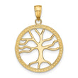 10K Large Tree Of Life In Round Frame Charm