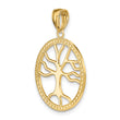 10K Large Tree Of Life In Round Frame Charm