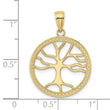 10K Large Tree Of Life In Round Frame Charm