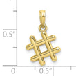 10K 3-D Hashtag Charm