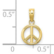 10k 3-D Peace Symbol Charm