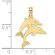 10K Double Dolphins Charm