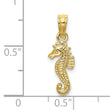 10K 2-D Mini Seahorse Charm