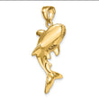 10K 3-D Polished Shark Charm