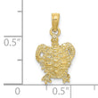 10K 2-D Sea Turtle w/ Spiny Shell Charm