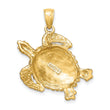 10K Textured Sea Turtle Charm