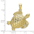 10K Textured Sea Turtle Charm