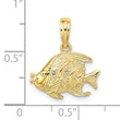 10K Polished Textured Fish Charm