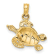 10K Textured Sea Turtle Charm